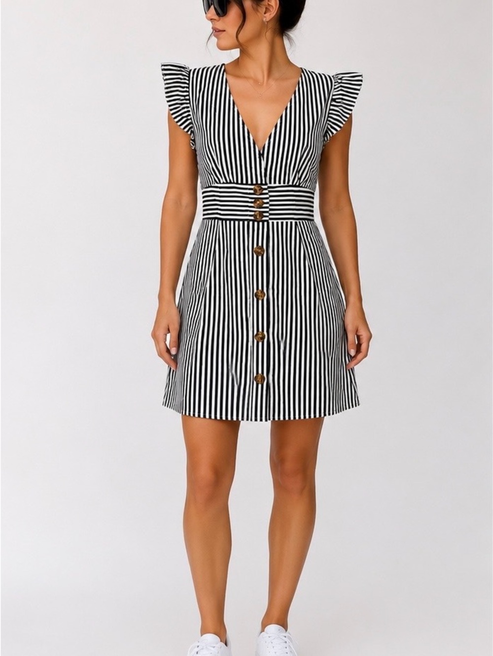 Navy & White Striped Riviera Mini Dress ✨